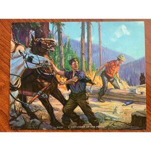 Vintage Calendar Print "A Disturber of the Peace" 6x7